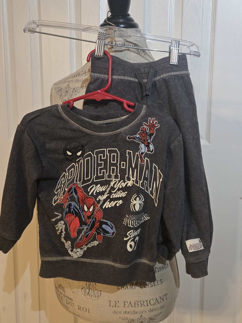Spiderman Boys' Charcoal Graphic Sweatshirt & Jogger Set